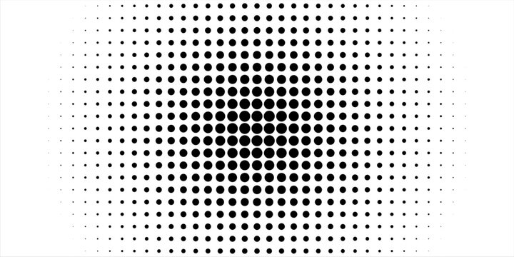 Halftone circles, halftone dot pattern simple art