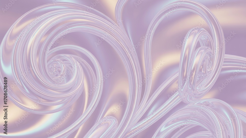 Poster abstract swirls: abstract image showcasing flowing, elegant, and captivating swirls in soft pastel h