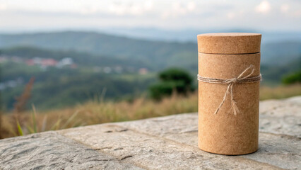 Naklejka premium Eco friendly zero waste cylindrical packaging