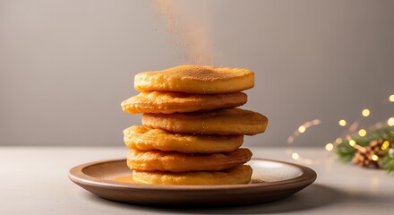 Brazilian Rabanada Stack Mockup with Copy Space
