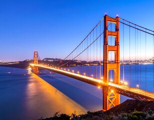 Fototapeta premium Golden Gate Bridge at twilight
