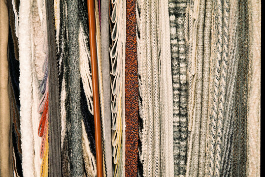 Assorted Upholstery and Carpet Fabric Swatches
