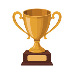champion cup trophy vector design