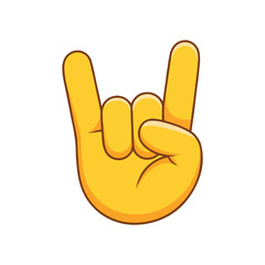 horns hand emoji vector icon
