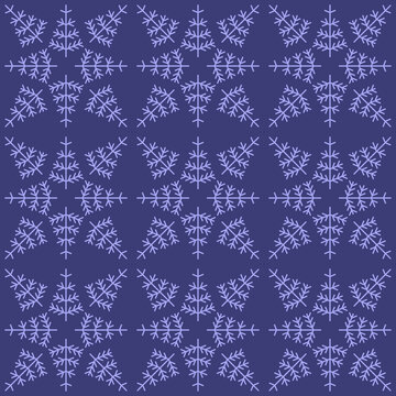 Seamless pattern with frozen Christmas trees