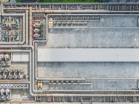 Semiconductor Fab Aerial View Industrial Complex