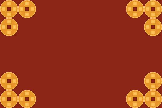 Frame of chinese coins