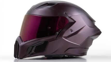 Fototapeta premium Purple motorcycle helmet profile