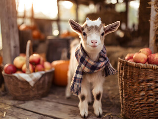 Goat dressed for Autumn/Fall