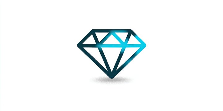Simple, outlined diamond icon with teal gradient