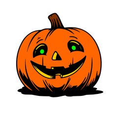 halloween pumpkin isolated on white