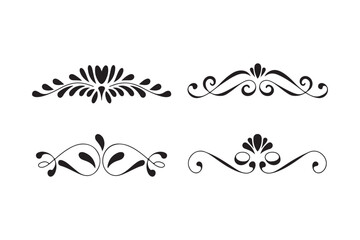 Elegant vintage flourish ornaments for design and decoration