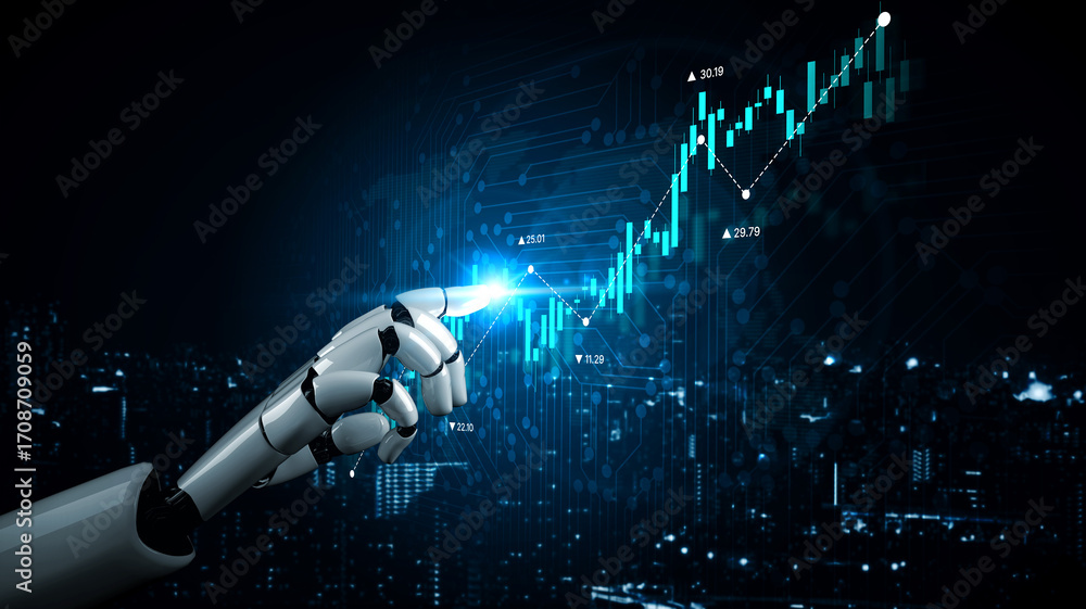 Aufkleber ai tools analyze stock market data through dynamic chart visualization to forecast price trends and 
