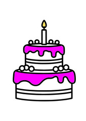 Birthday Cake Vector Illustration for Celebrations and Design Projects