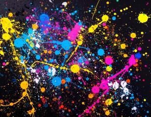 Vibrant Abstract Explosion of Paint Splashes.