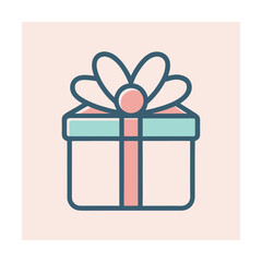Gift box ribbon bow