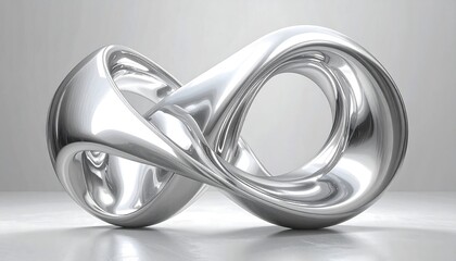 Abstract metallic infinity symbol