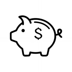 Obraz premium Modern Piggy Bank With Dollar Sign Symbolizing Savings and Finance