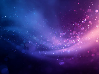 Elegant Blue and Purple Abstract Background with Bokeh Lights