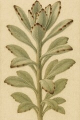 Fototapeta premium Chocolate-Tipped Kalanchoe in Rosette Form