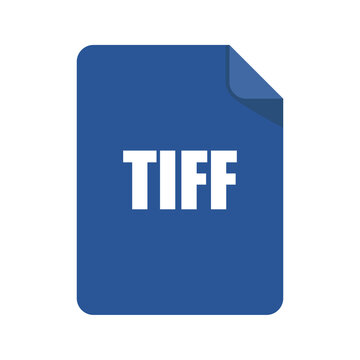 Blue document icon with white text tiff file icon file format