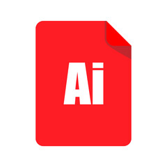 Red document icon with white Ai letters file