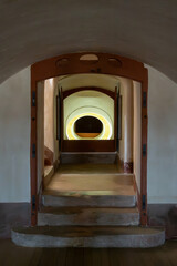 Architectural detail of interior wall and ceiling decorations
