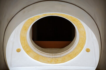 Architectural detail of interior wall and ceiling decorations