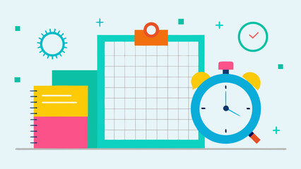 Business time is money concept infographic design with flat clock and arrow icons