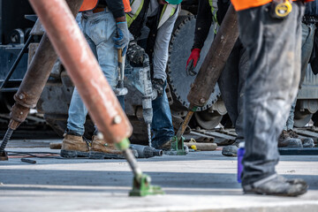 Tilt-Up Process on a Construction Site