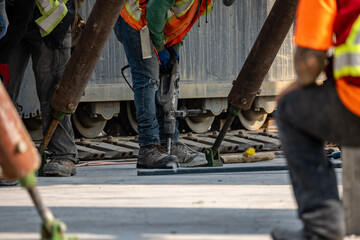 Tilt-Up Process on a Construction Site