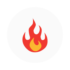 Simple stylized illustration of a red and orange flame icon