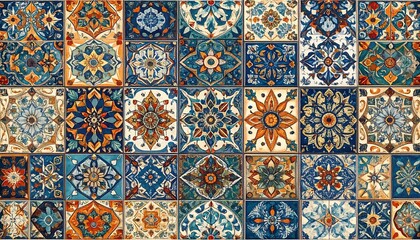Colorful patterned tile design