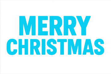 Obraz premium Merry christmas blue lettering on transparent background