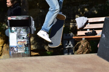 Entrainement au skateboard