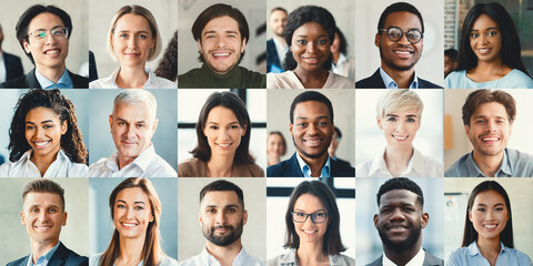 A collage displays a diverse group of professionals, including Asian and Black individuals, engaged...