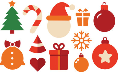 Festive christmas icon pack detailed vector illustration scalable eps for festive design projects