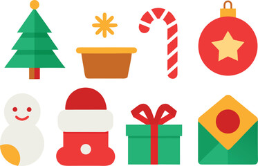Detailed christmas icons pack vector illustration festive holiday elements scalable graphics eps