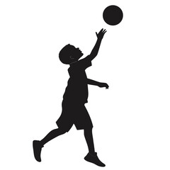 Boy tossing ball upward © Abu