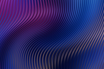 An abstract background featuring wavy lines in a gradient of blue and purple shades