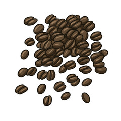 Сoffee beans scattered