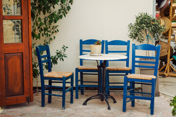 outdoor cafe in greece