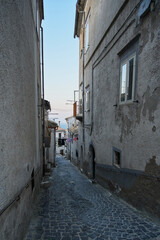 Streets and daily life in Alberona historic village in Italy