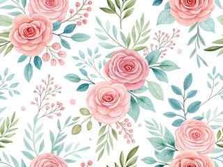 seamless background with roses