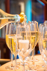 glasses of champagne