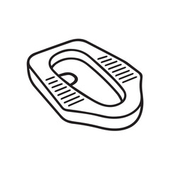 Minimalist vector art depicts a sitting closet, designed in black and white with solid black outlines, highlighting functional design, storage, and elegance.