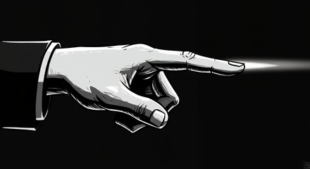 Hand pointing forward