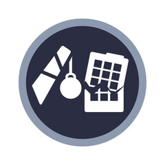 Flat vector icon showing broken building with wrecking ball, symbolizing bankruptcy, crisis, financial collapse, and business failure.