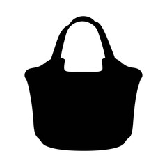 Black silhouette of a stylish tote bag vector illustration shopping bag fashion accessory handbag design