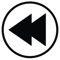 rewind vector icon